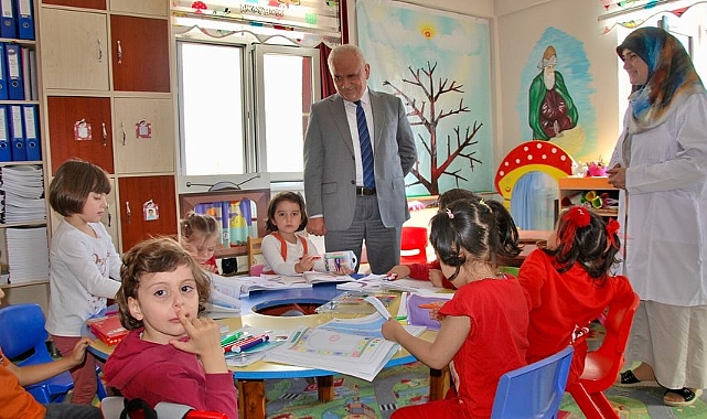 Karabük Müftüsü'nden 4-6 yaş Kur'an Kursu'na ziyaret