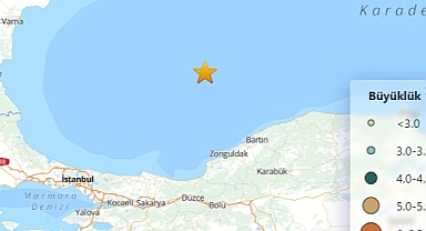 Karadeniz açıklarında deprem..Zonguldak'ta da hissedildi
