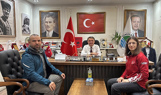 Milli Sporcu Sude Nur Basancı'dan Zonguldak Belediye Başkanı Tahsin Erdem'e Ziyaret