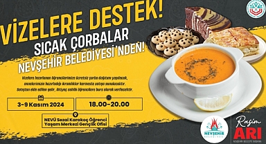 Nevşehir Belediyesi'nden Üniversite Öğrencilerine Vize Haftasında Sıcak Çorba İkram