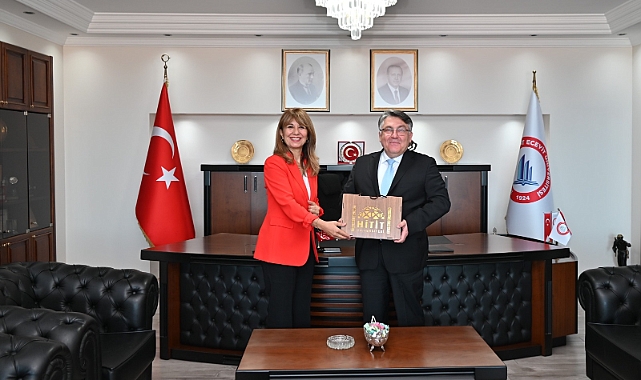 Rektör Özölçer Hitit Üniversitesi Rektör Yardımcısı Prof. Dr. Baykam’ı Makamında Kabul Etti