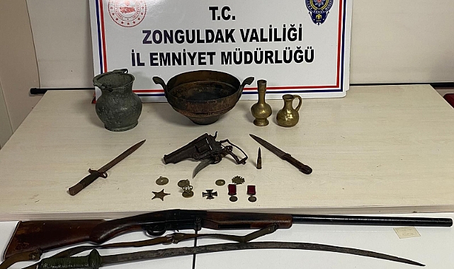 Zonguldak'ta tarihi eser kaçakçılığı operasyonu