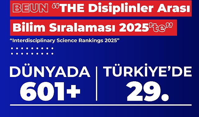 BEUN, THE 2025 Yılı Disiplinler Arası Bilim Sıralamasında Dünyanın En İyi Üniversiteleri Arasında Yer Aldı