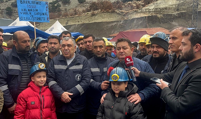 GMİS Genel Başkanı Yeşil ve yöneticiler, Çayırhan işçilerini yalnız bırakmadı