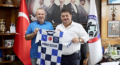 Maden İşçileri Topbaşıspor’dan GMİS yöneticilerine forma