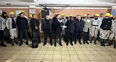 Maden işçilerinden Çayırhan'daki meslektaşlarına destek