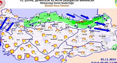 Meteoroloji Genel Müdürlüğü'nden Kuvvetli Rüzgar ve Yağış Uyarısı