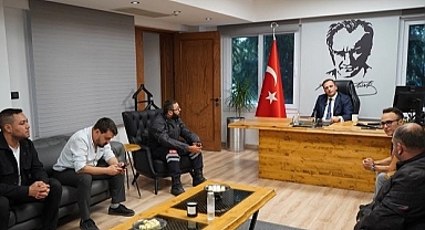 Moto Kuryelerden Başkan Eşki’ye Teşekkür Ziyareti