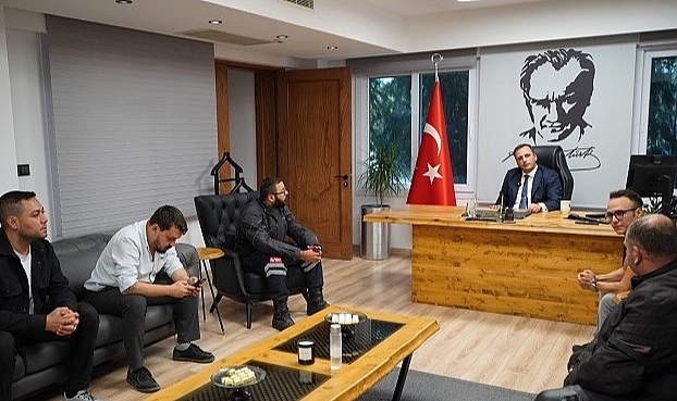 Moto Kuryelerden Başkan Eşki’ye Teşekkür Ziyareti