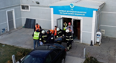 TEKİRDAĞ BÜYÜKŞEHİRDEN AFET ACİL DURUM TATBİKATI