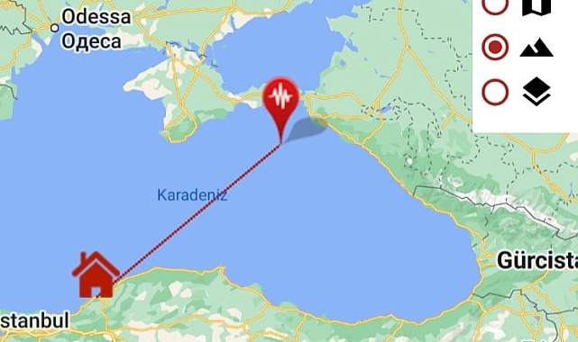 Karadeniz'de 4.3 büyüklüğünde deprem