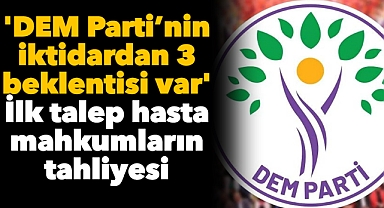 'DEM Parti’nin iktidardan 3 beklentisi var'