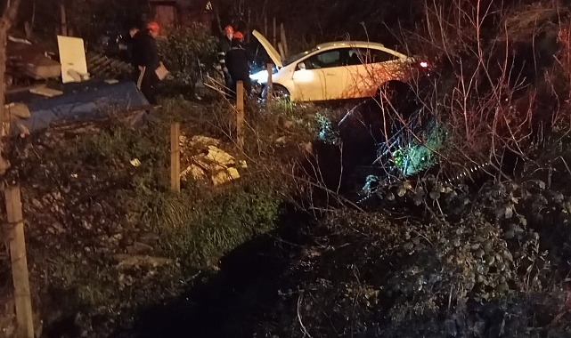 Karadeniz Ereğli’de Feci Kaza: Otomobil Dereye Uçtu