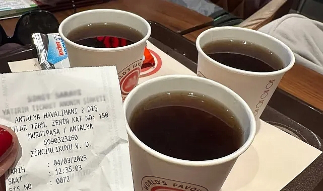 Üç çay için gelen hesabı gören bir daha bakıyor