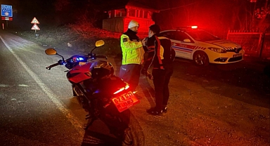 Motosiklet denetimlerinde 45 sürücüye ceza