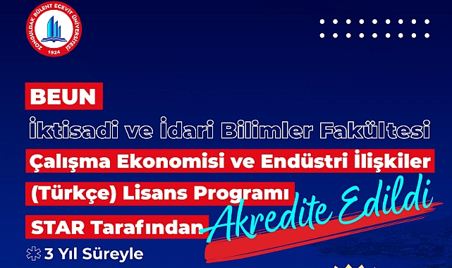 BEUN İktisadi ve İdari Bilimler Fakültesi Çalışma Ekonomisi ve Endüstri İlişkileri programı akredite oldu