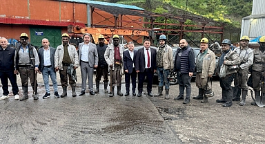 GMİS yönetimi madenciyle bayramlaştı