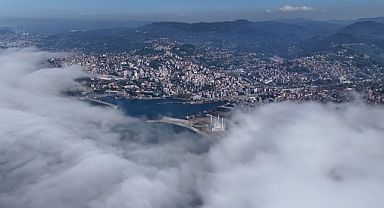 Sis perdesi aralandı, Zonguldak tüm güzelliğiyle ortaya çıktı