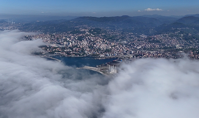 Sis perdesi aralandı, Zonguldak tüm güzelliğiyle ortaya çıktı