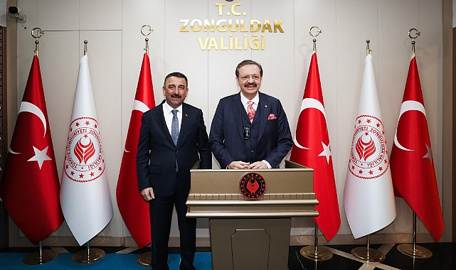 TOBB Başkanı M. Rifat Hisarcıklıoğlu, Zonguldak Valiliği'ni ziyaret etti