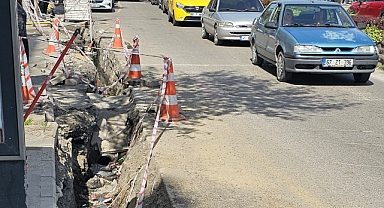 Soğuksu'daki alt yapı çalışması tehlikeye davetiye çıkartıyor