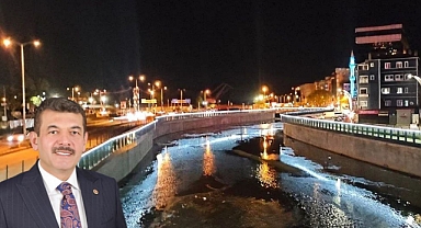 Zonguldak Deresi Gece Aydınlatması Tamamlandı