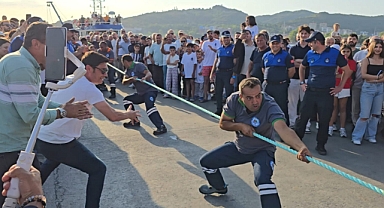 Halat çekme yarışmasının galibi Temizlik İşleri Müdürlüğü oldu