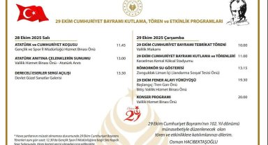 Zonguldak'ta 29 Ekim takvimi açıklandı