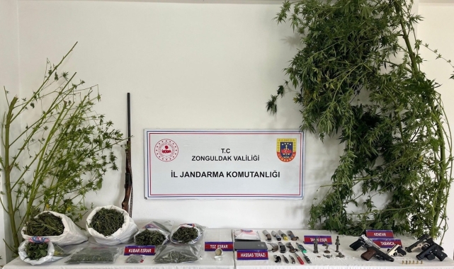 Zonguldak'ta jandarmadan narkotik operasyonu: 5 gözaltı