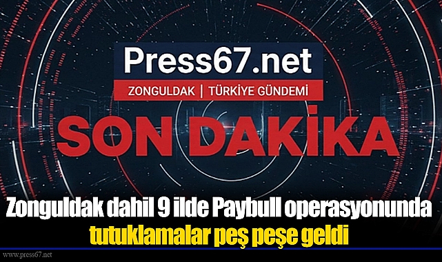Zonguldak dahil 9 ilde Paybull operasyonunda tutuklamalar peş peşe geldi