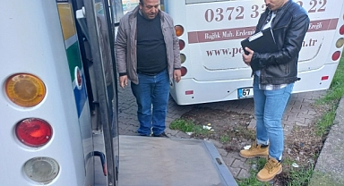 Kdz. Ereğli'de halk otobüsleri denetlendi