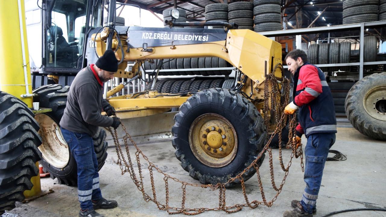 Kdz. Ereğli belediyesi, kar yağışına karşı teyakkuzda!