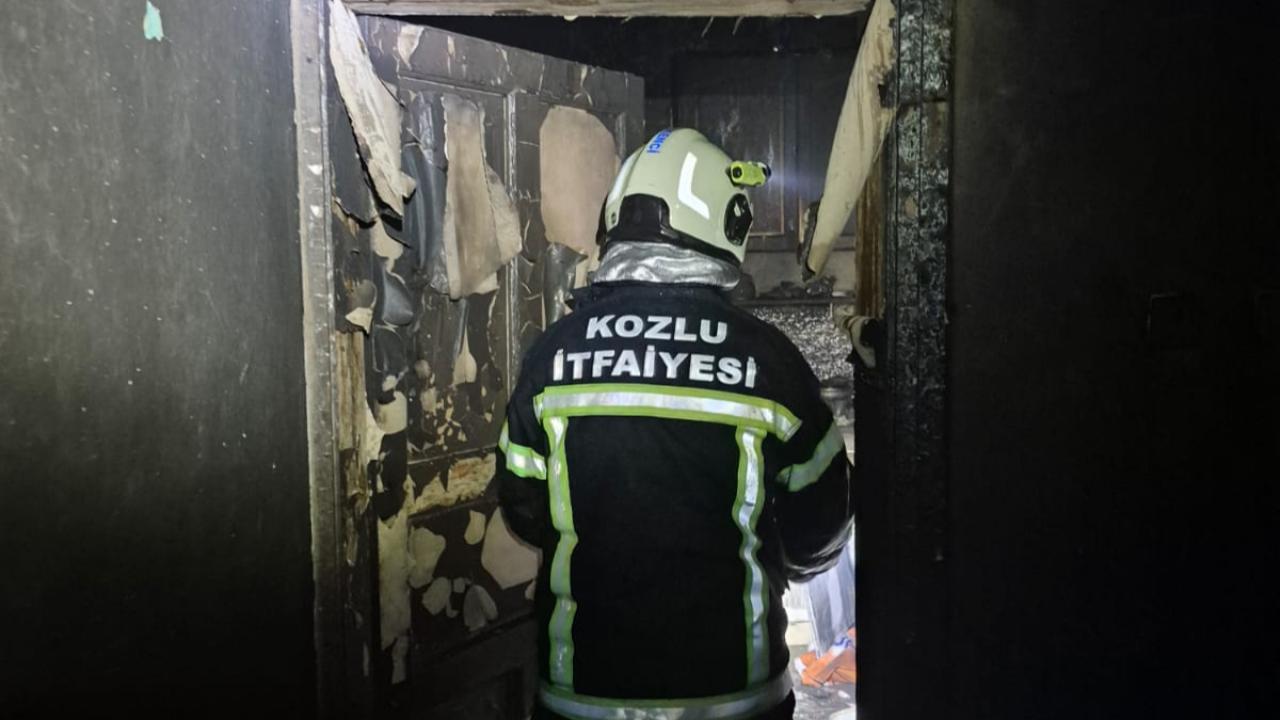 Kozlu’da itfaiye ekipleri faciayı itfaiye önledi