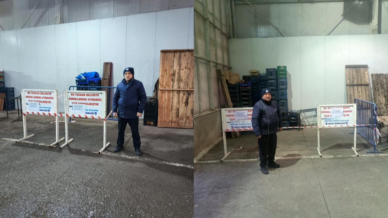 Pazarda çürük mal satan ve yanıltıcı etiket kullanan 3 tezgah kapatıldı