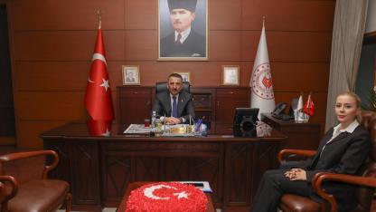 Vali Hacıbektaşoğlu, Kaymakam Şıktaş’ı makamında ağırladı