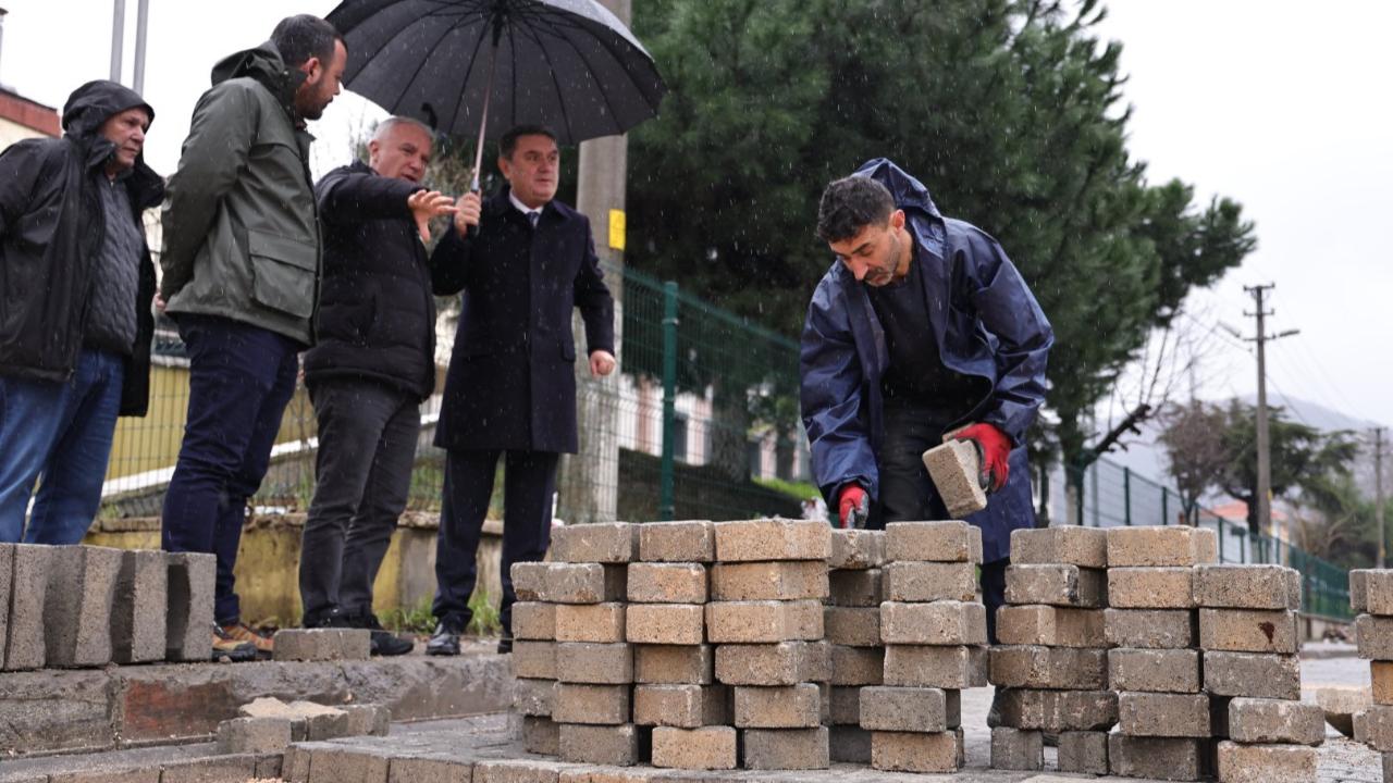 Başkan Erdem Çaydamar ve Terakki'deki çalışmaları denetledi
