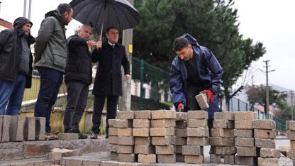 Başkan Erdem Çaydamar ve Terakki'deki çalışmaları denetledi