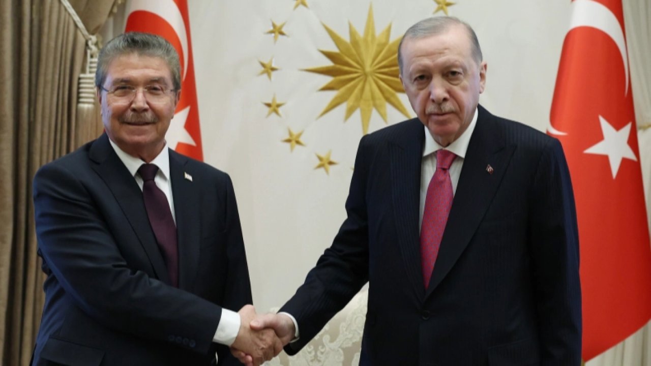 Cumhurbaşkanı Erdoğan, KKTC Başbakanı Üstel’i kabul etti