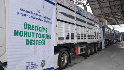 Başkentli üreticiye 1.5 milyonluk nohut tohumu desteği