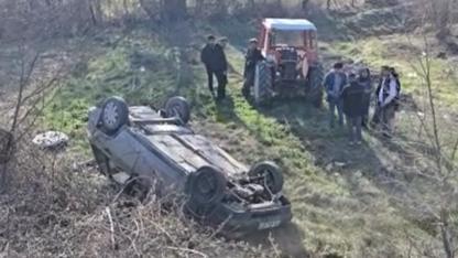 Karabük'te Radar Paniği: Otomobil Şarampole Devrildi