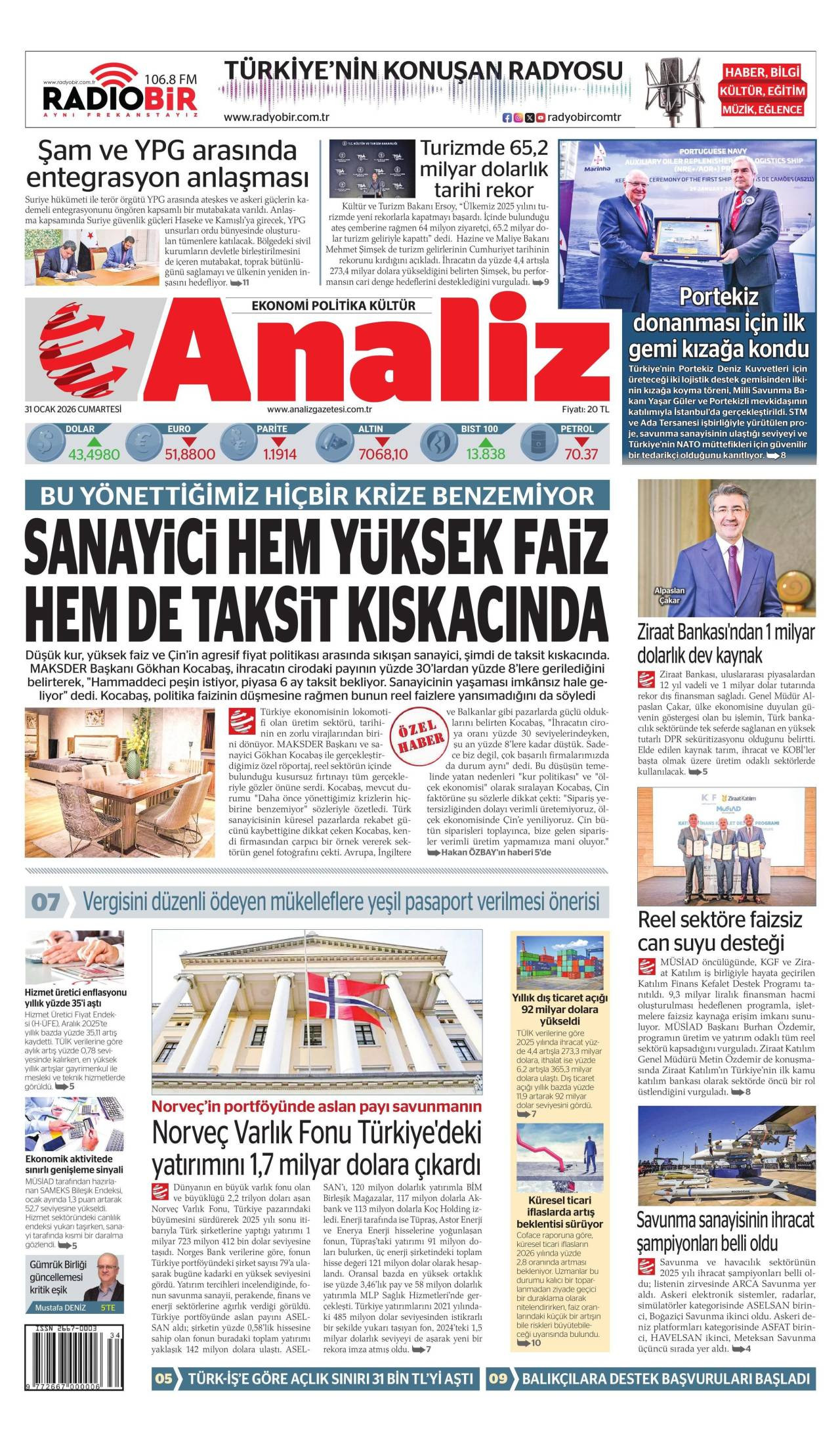 Analiz Gazete Manşeti