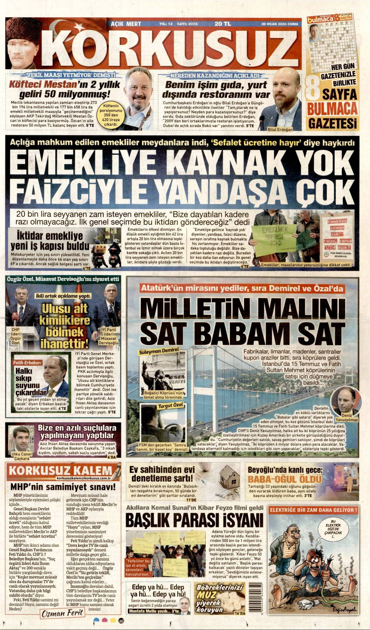 Korkusuz Gazete Manşeti