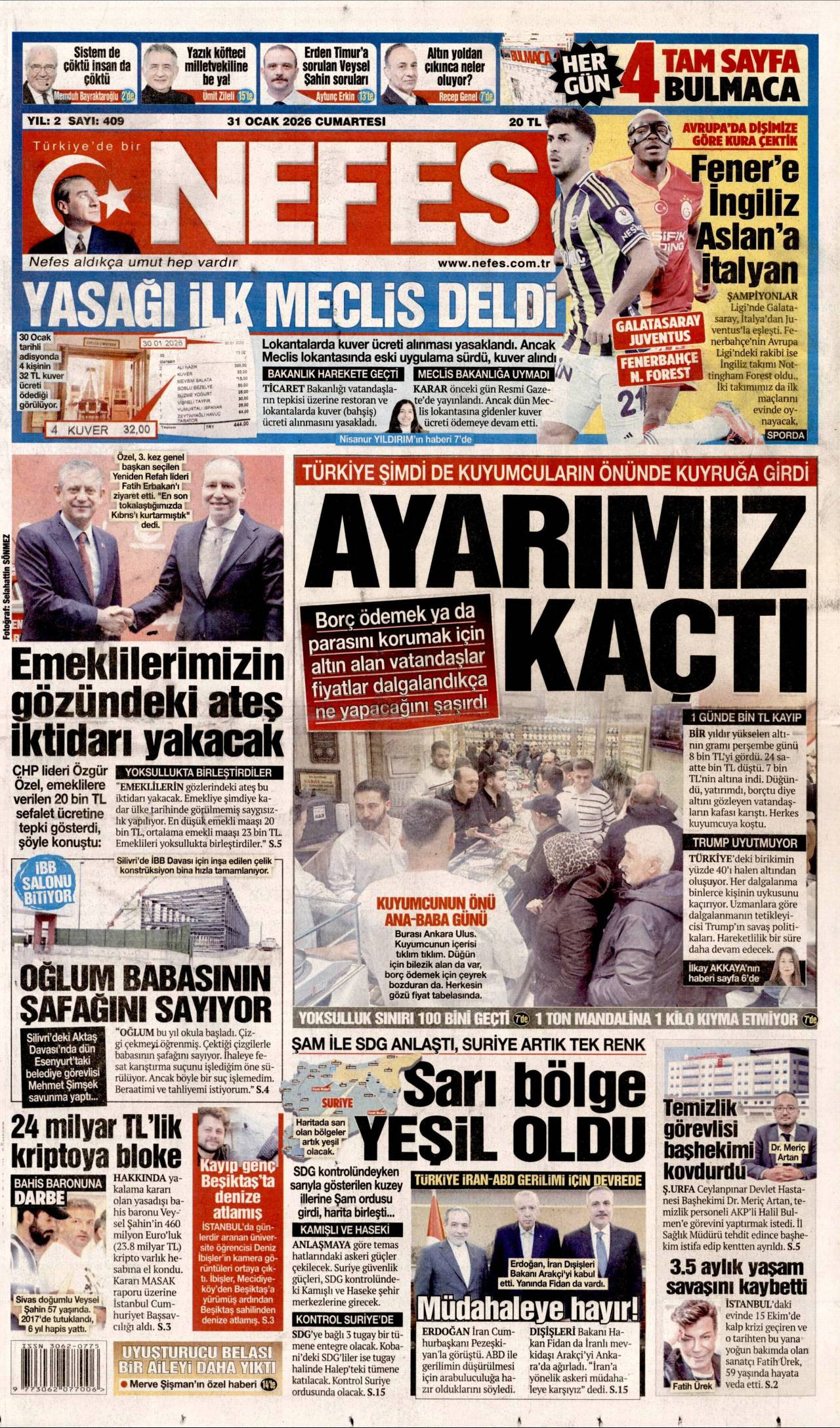 Nefes Gazete Manşeti