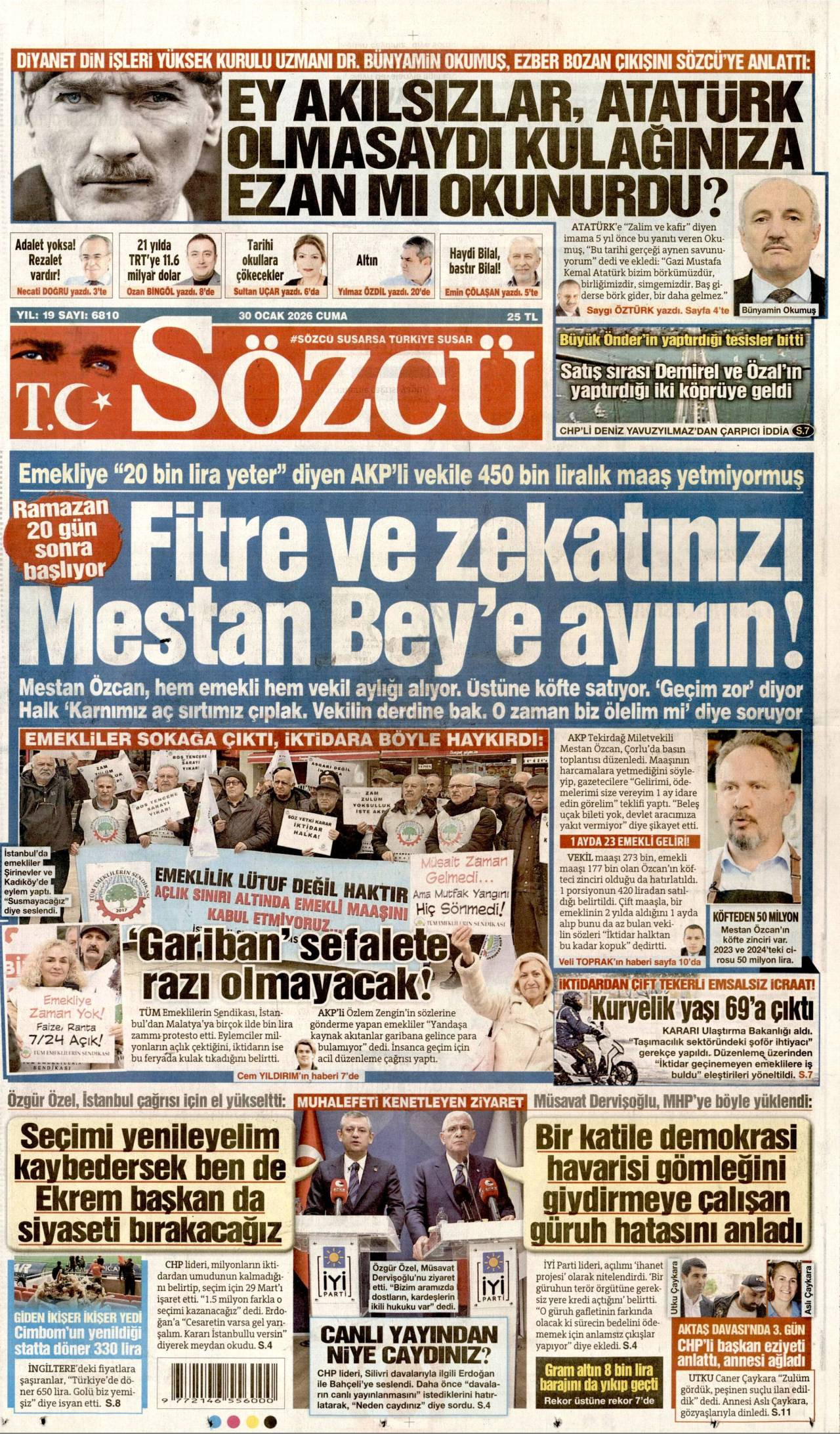 Sözcü Gazete Manşeti