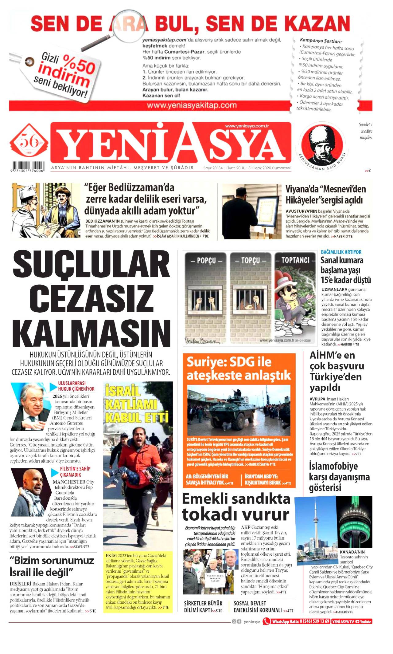 Yeni Asya Gazete Manşeti