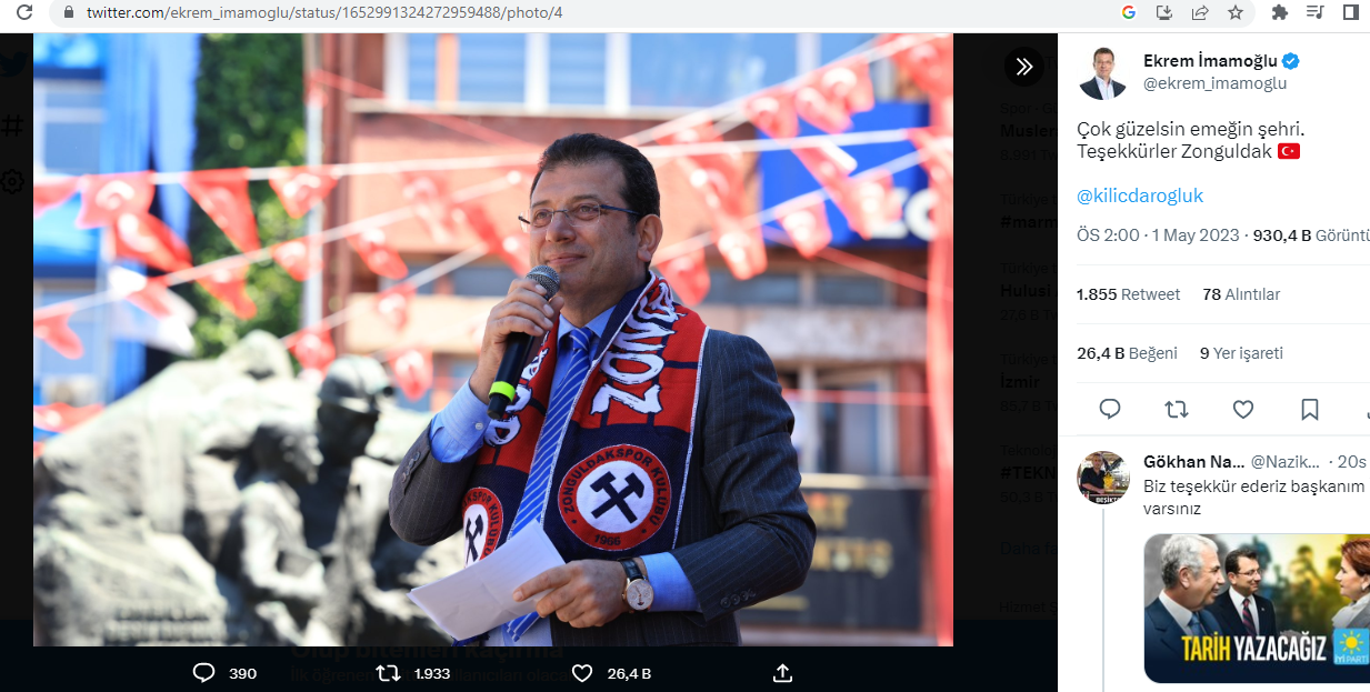 İmamoğlu bileğindeki milyonluk saatle işçi bayramını kutladı! 2