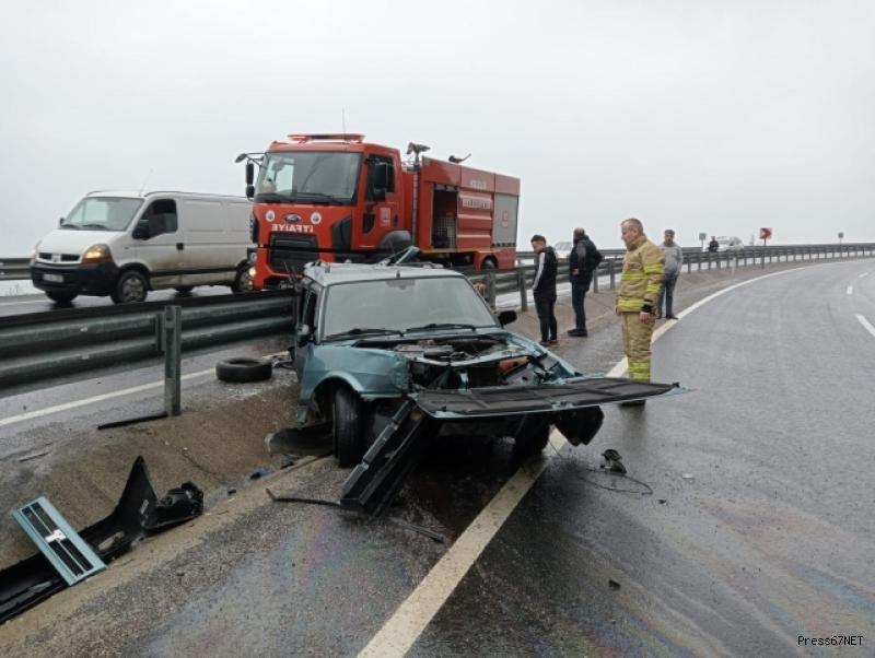 Ereğli yolunda feci kaza! Ölümden döndüler 1