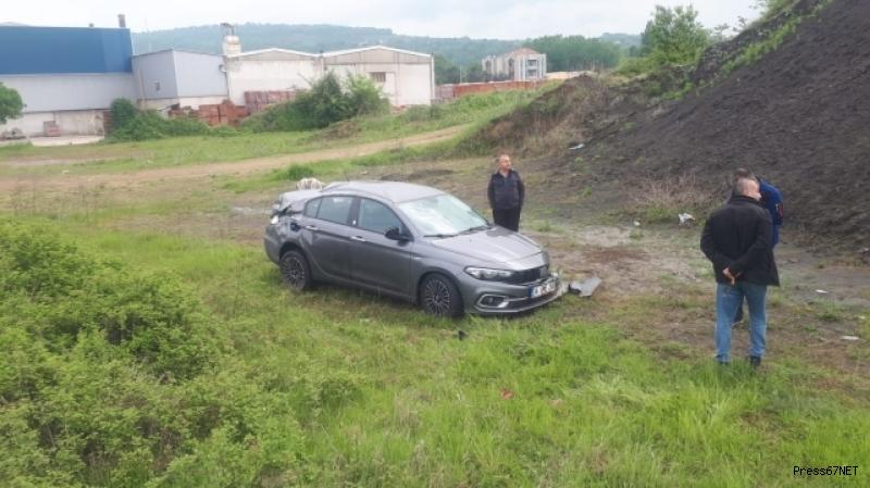 Direksiyon hakimiyetini kaybetti şarampole uçtu 1