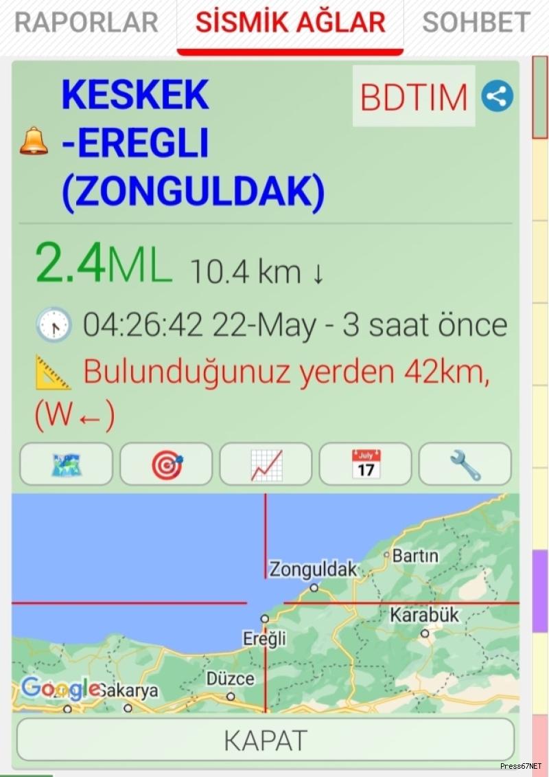 Kdz.Ereğli' de deprem! 2