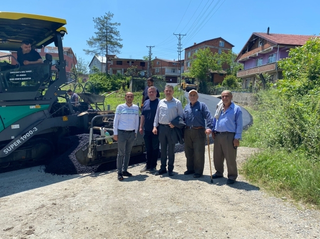 Ayvazlar yolu asfalt çalışması tamamlandı 1